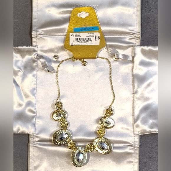 NWT Monet gold-tone necklace, bracelet, and drop earring set brown/smoky quartz - Picture 12 of 16